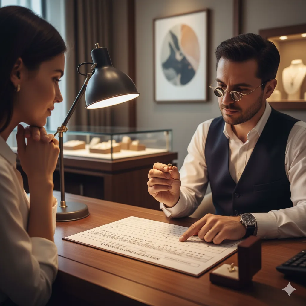 Image demonstrating When to ask a jeweller to help secretly to measure someone's ring size secretly