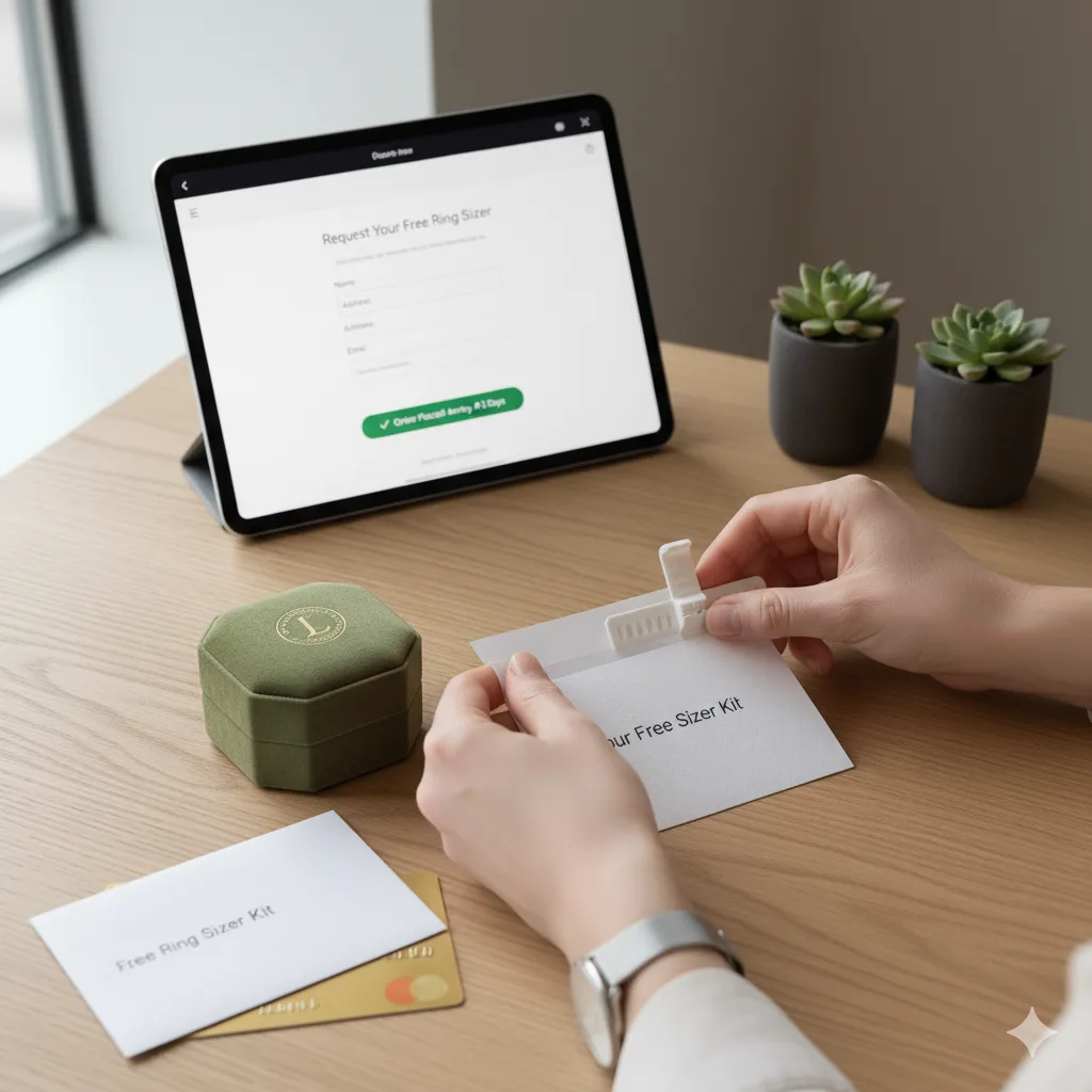 image depicting, How to Request a Free Ring Sizer Online