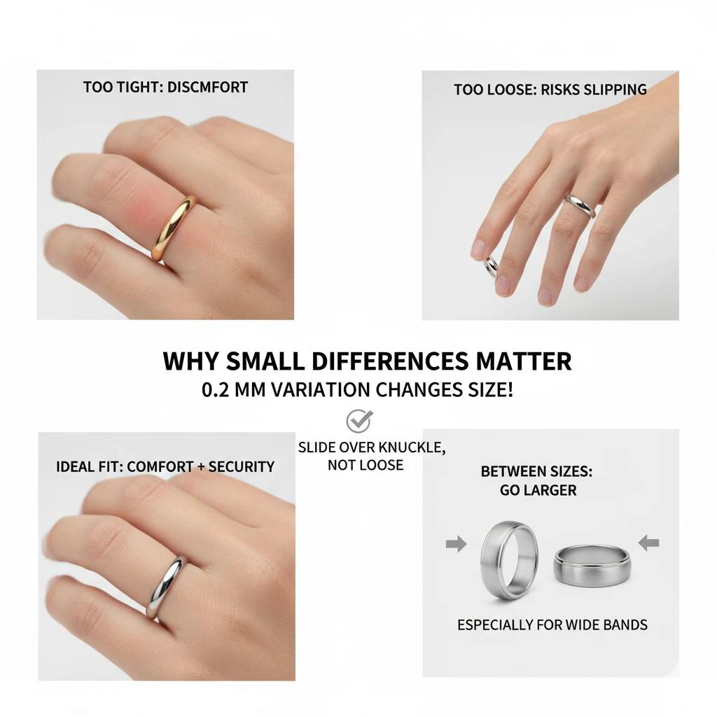 Image depicting, Why Small Differences Matter in online Ring size calculators