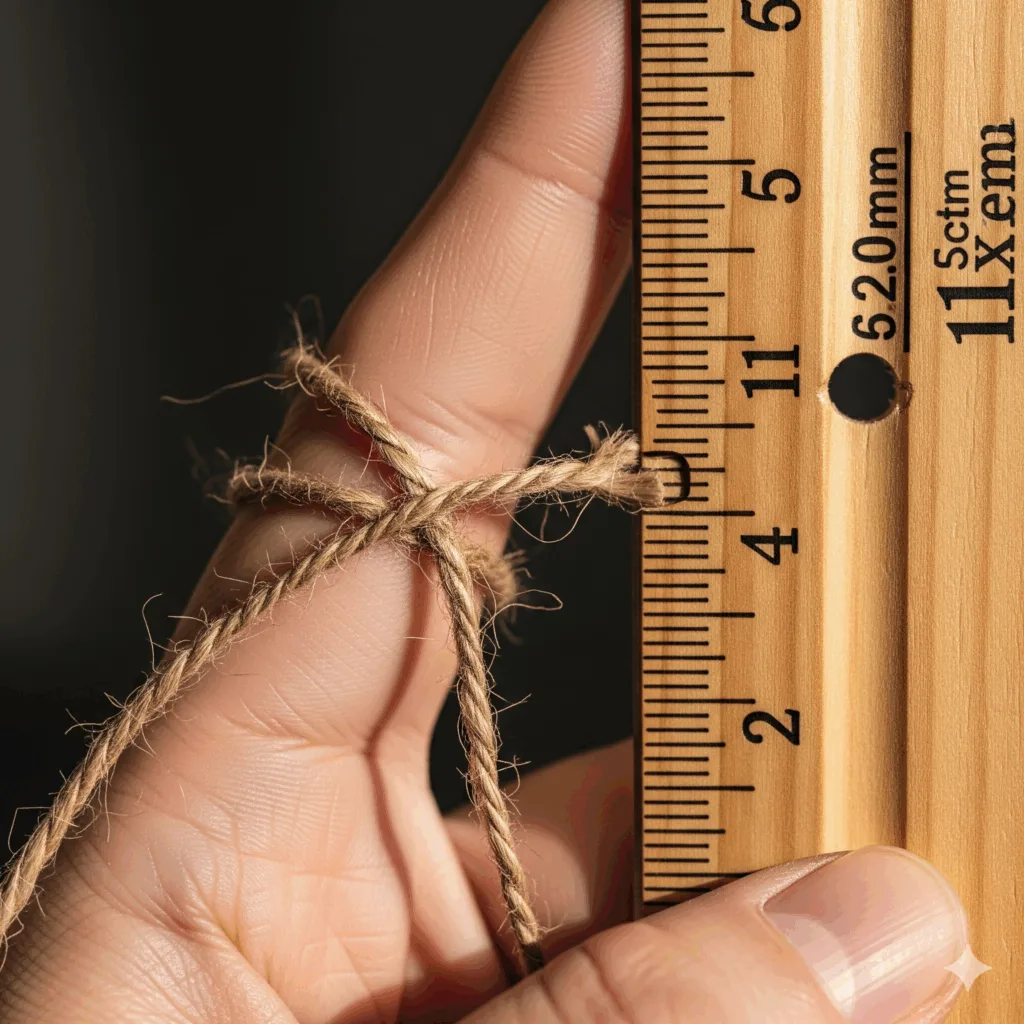 Ring Size Calculator, String ruler method to calculate ring size image